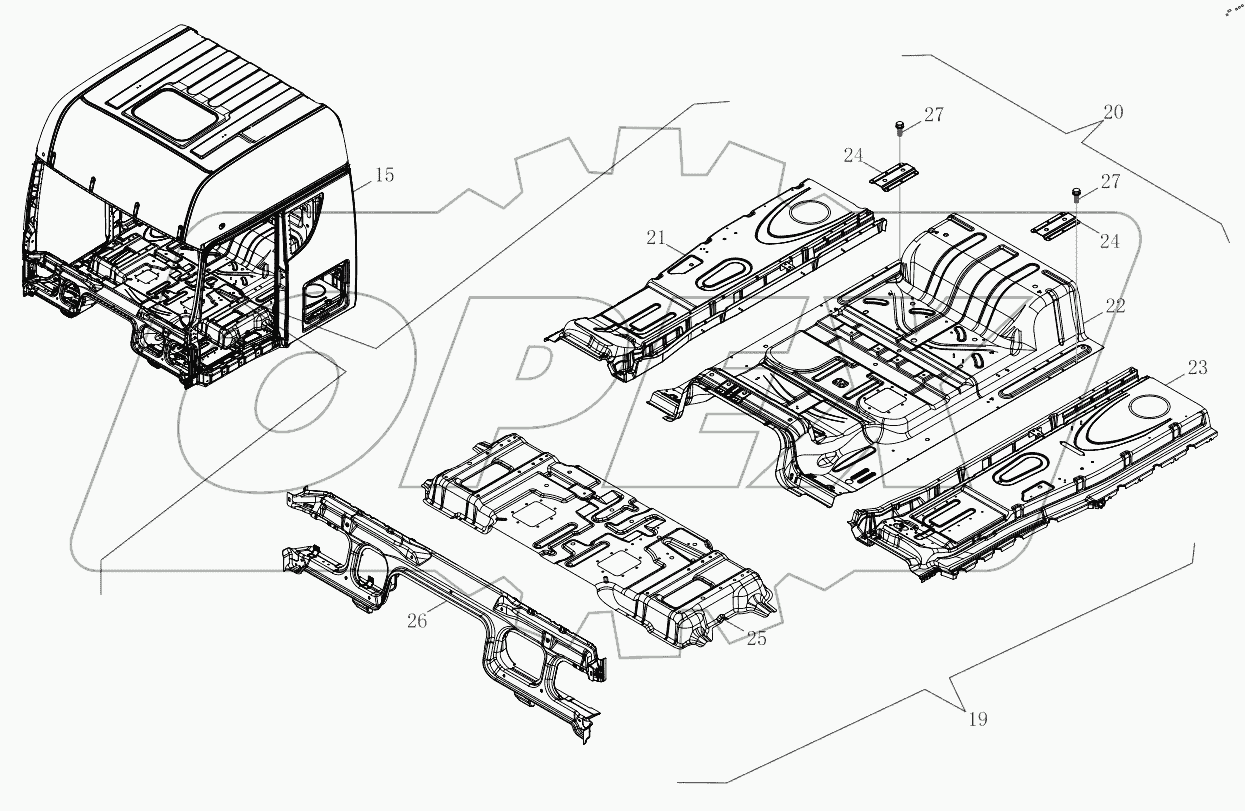  Cab Assembly-Painted, Not Equipped