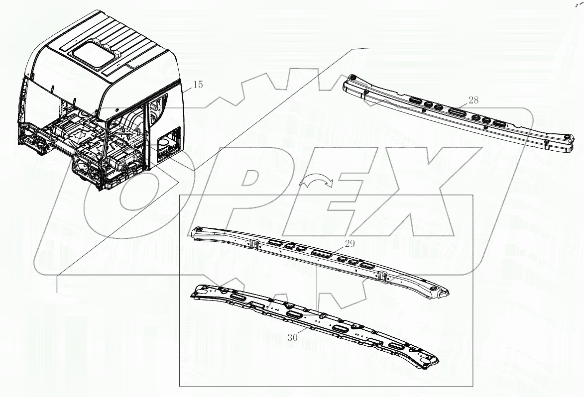  Cab Assembly-Painted, Not Equipped