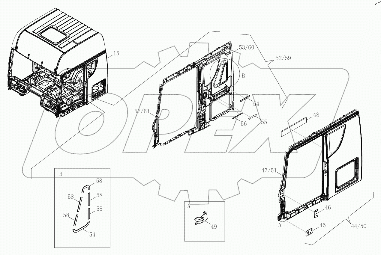  Cab Assembly-Painted, Not Equipped