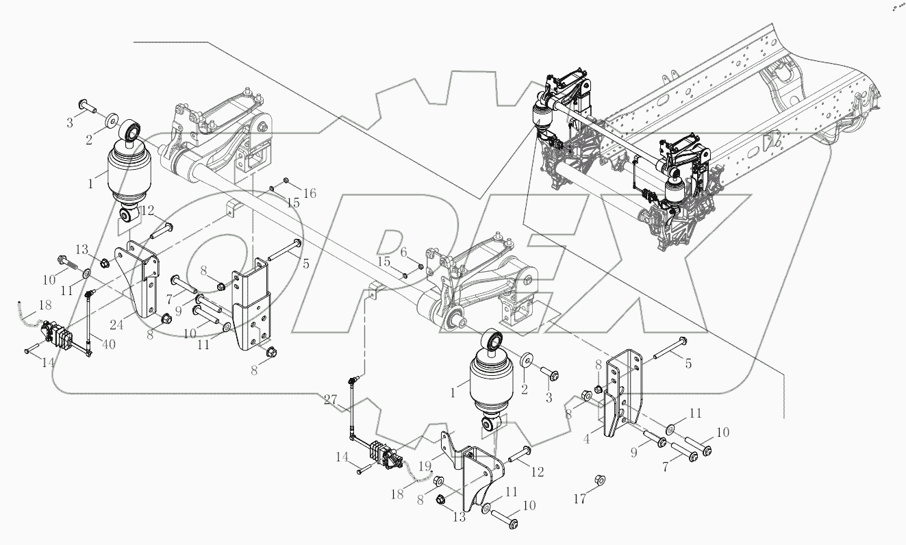  Cab Front Suspension Assembly (Lower Assembly)