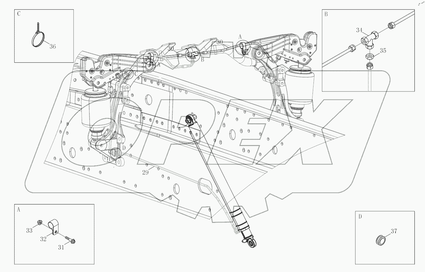  Cab Tipping Assembly-Lower Assembly (Bottoms)