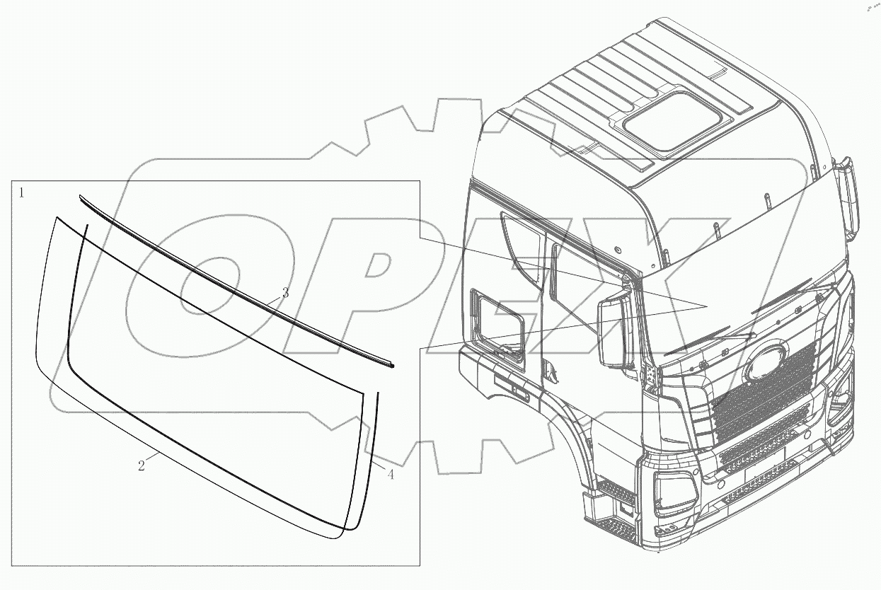  Front Windshield Assembly