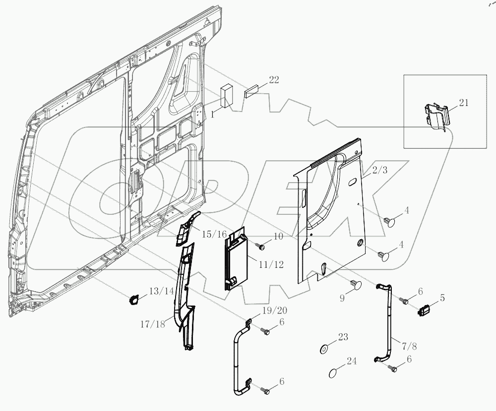  Side Panel Interior Trimming Module