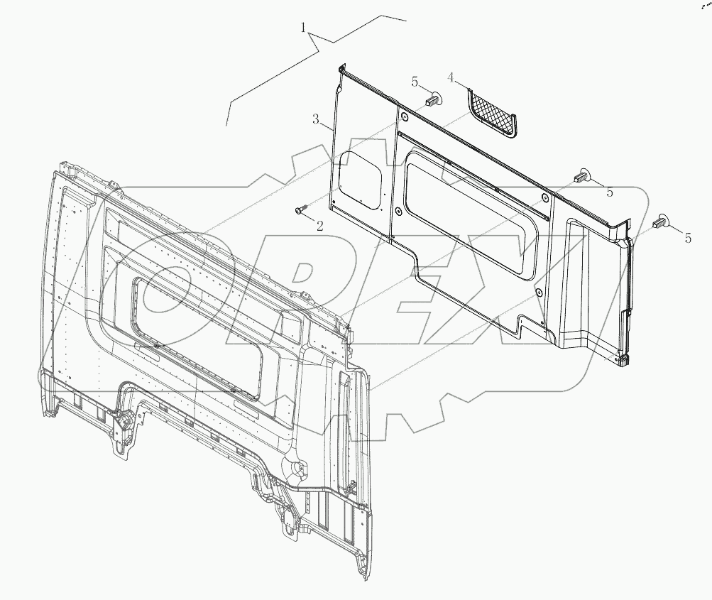  Rear Panel Interior Trimming Module