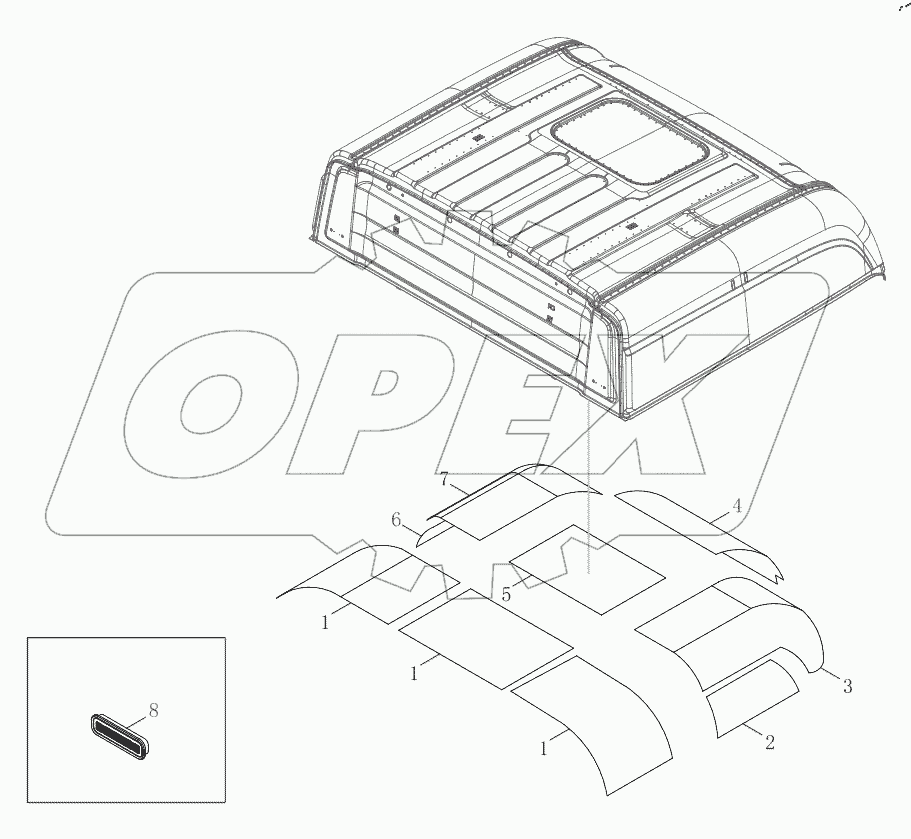  Top Cover Adhesive piece Module