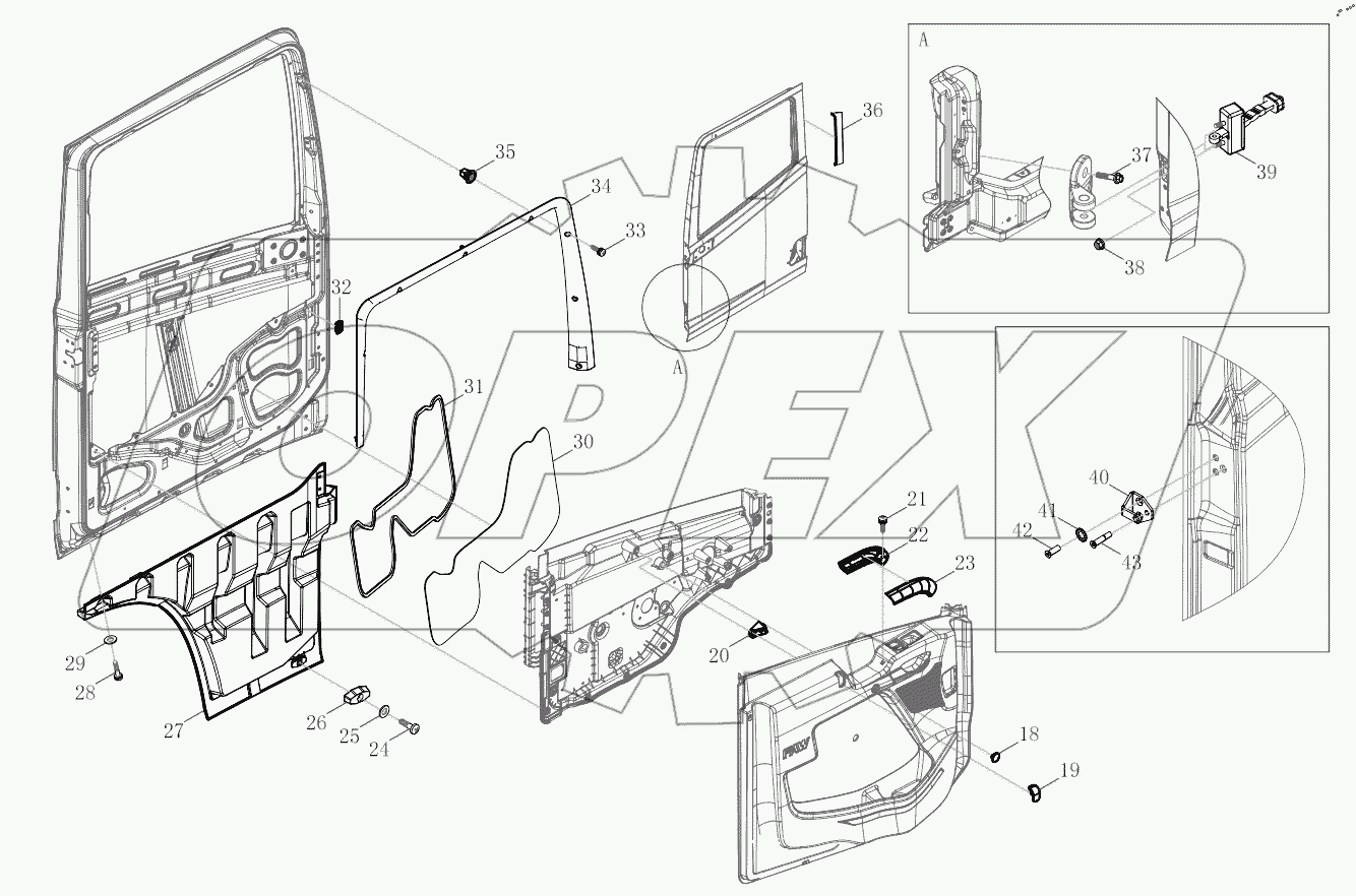  Front Door Basic Components Logic Assembly