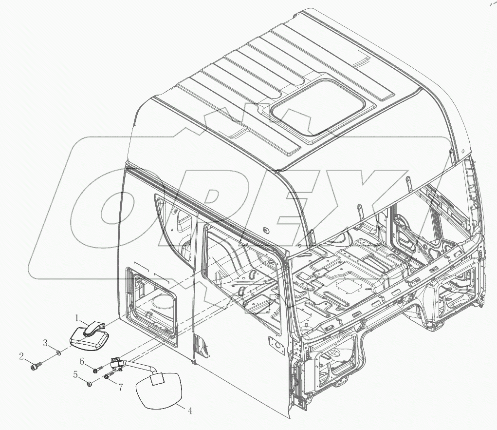  Lower View Mirror Assembly