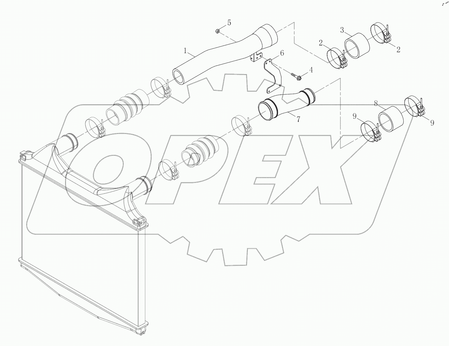  Intercooler Pipeline and Bracket Attached Engine Module