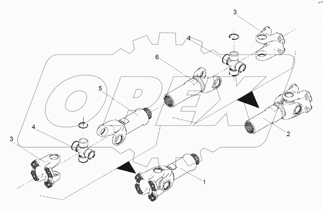  Карданный вал заднего моста