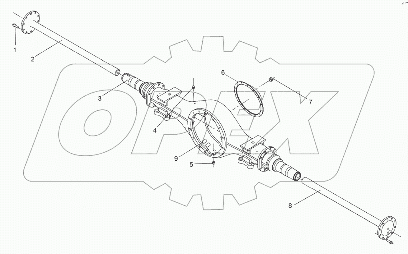  Картер заднего моста и полуоси