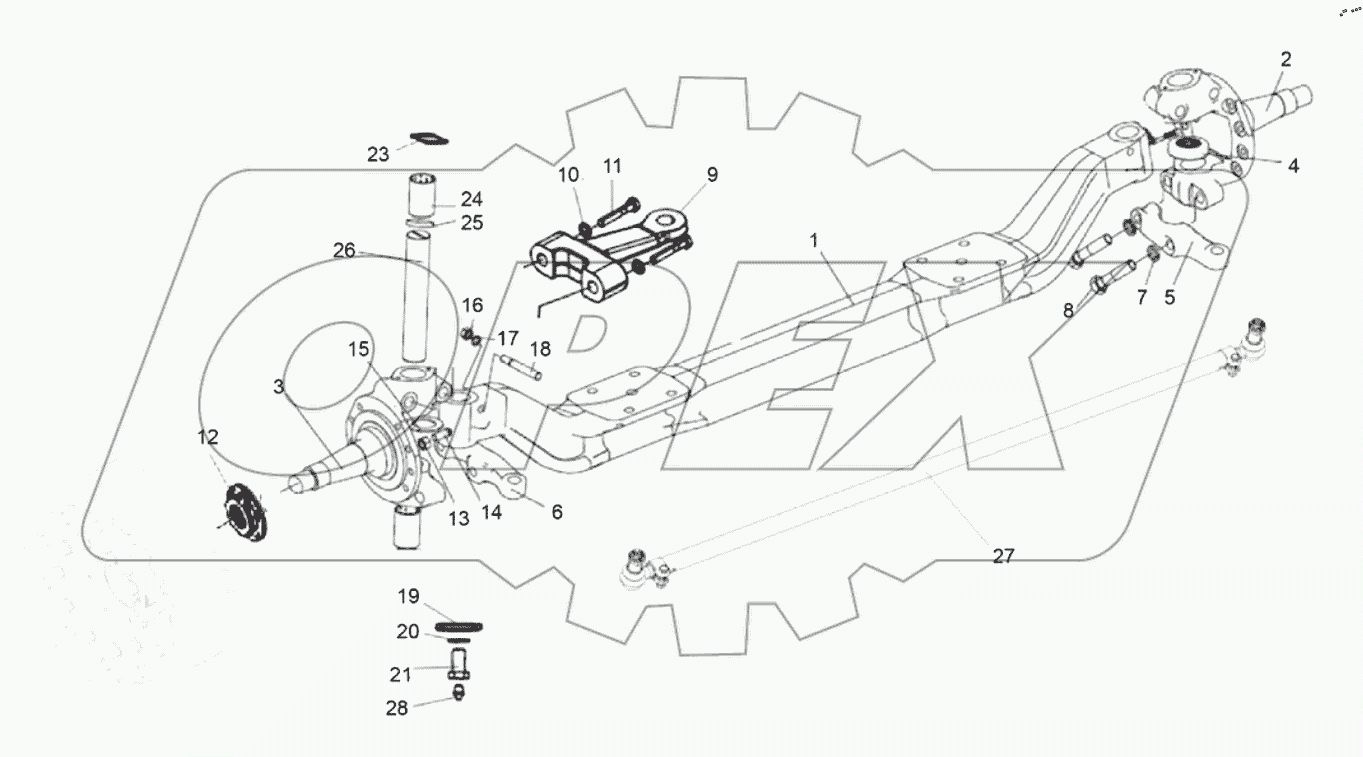  Передний мост и рулевая тяга