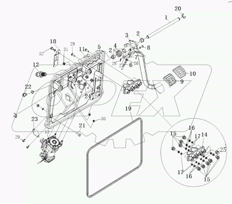  Педаль тормоза и педаль сцепления