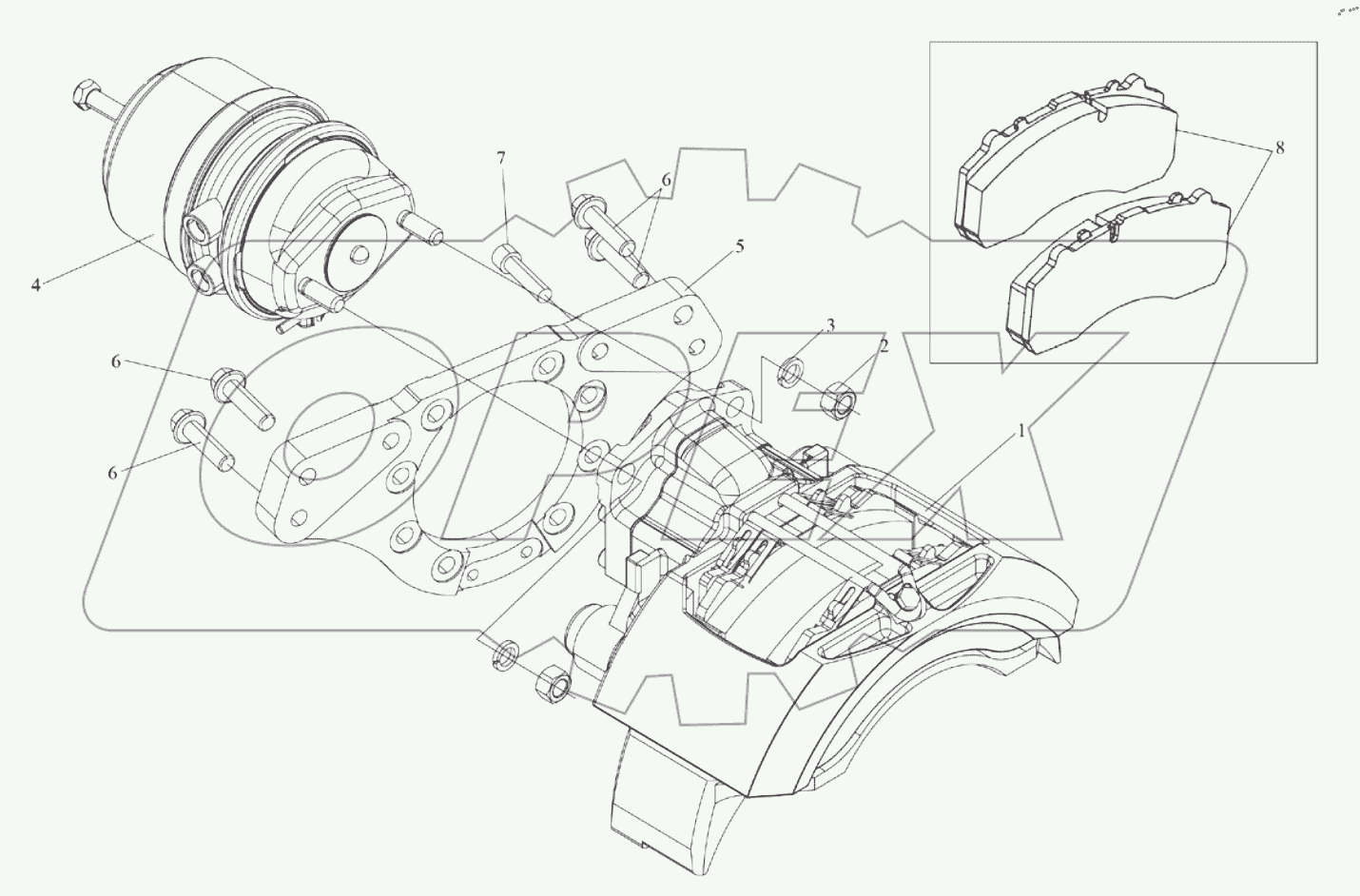  Тормоза среднего моста