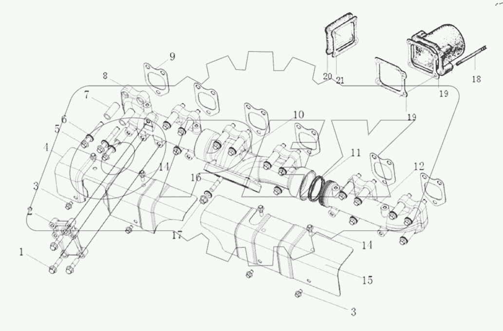  Впускной и выпускной коллекторы
