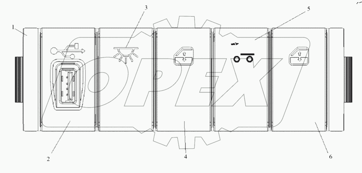  Блок пяти клавиш спального места