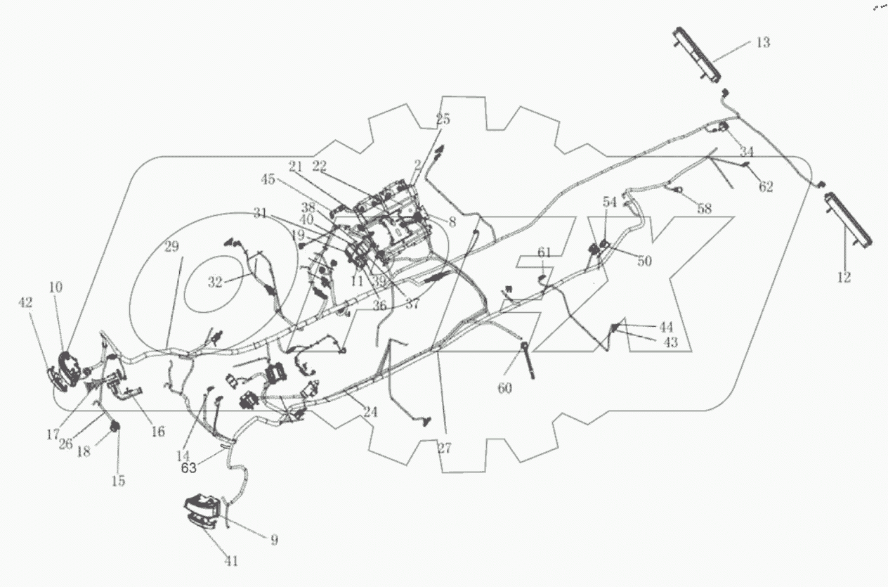  Жгут проводов шасси