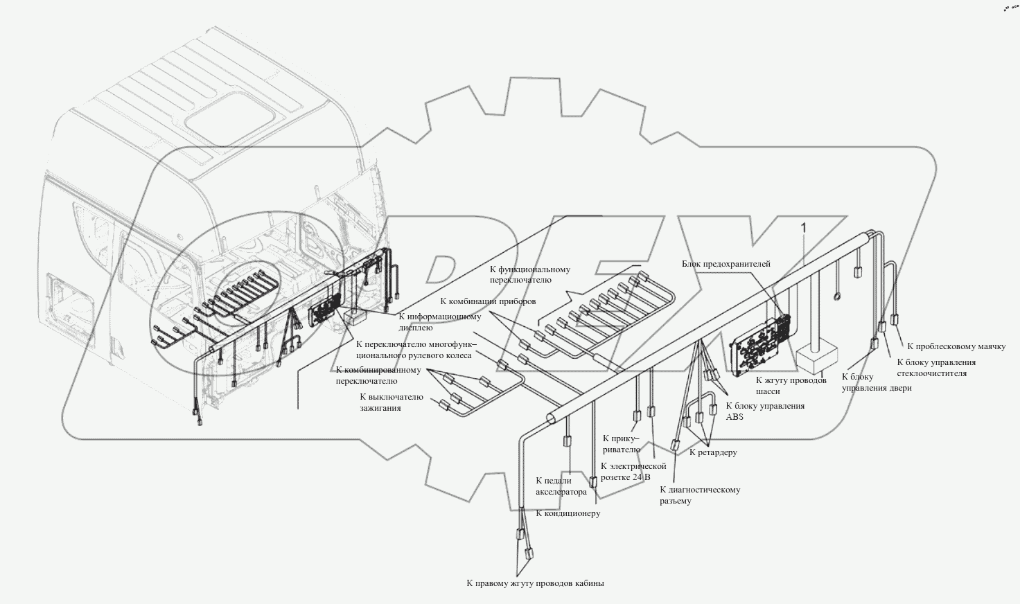  Жгут проводов передней панели
