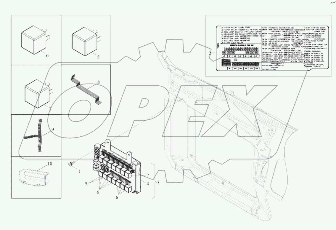  Блок предохранителей кабины