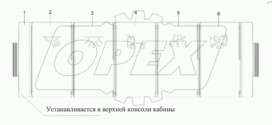  Верхний блок пяти клавиш