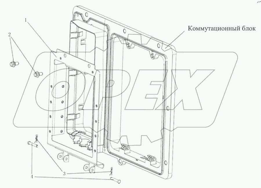 Кронштейн блока управления передней стенки