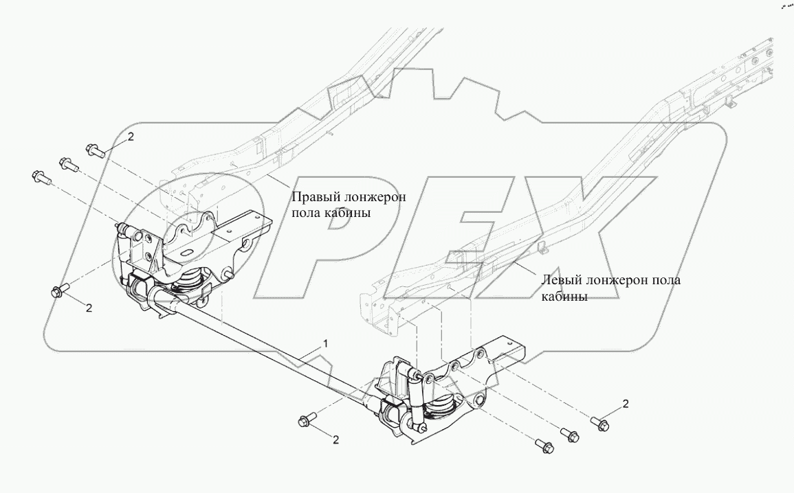  Крепление кабины
