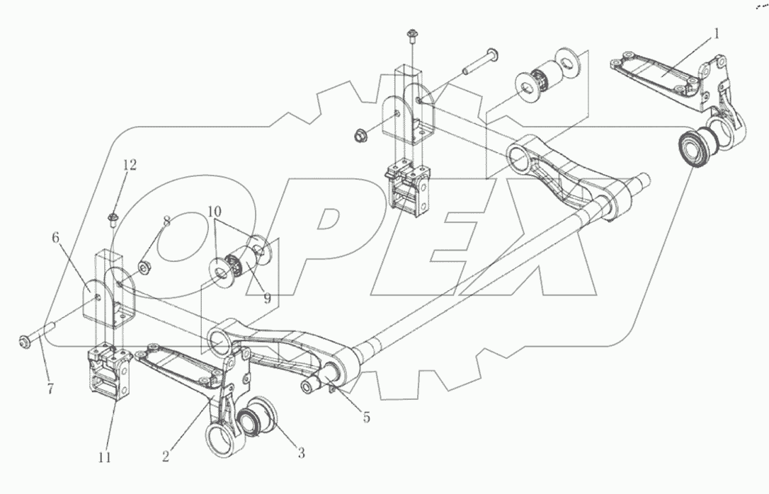 Передняя подвеска кабины