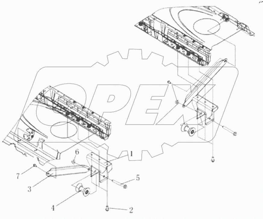  Задняя подвеска кабины