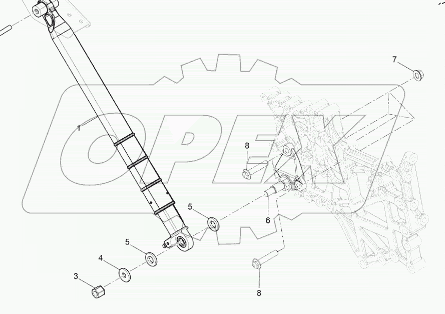  Гидроцилиндр откидывания кабины