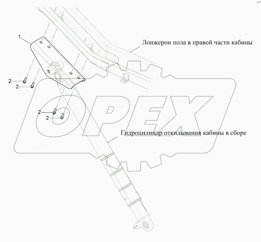  Гидроцилиндр откидывания кабины