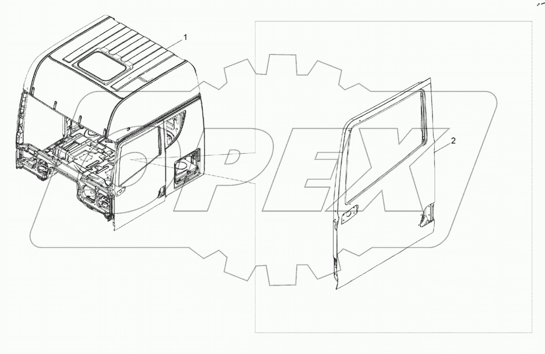  Кабина загрунтованная