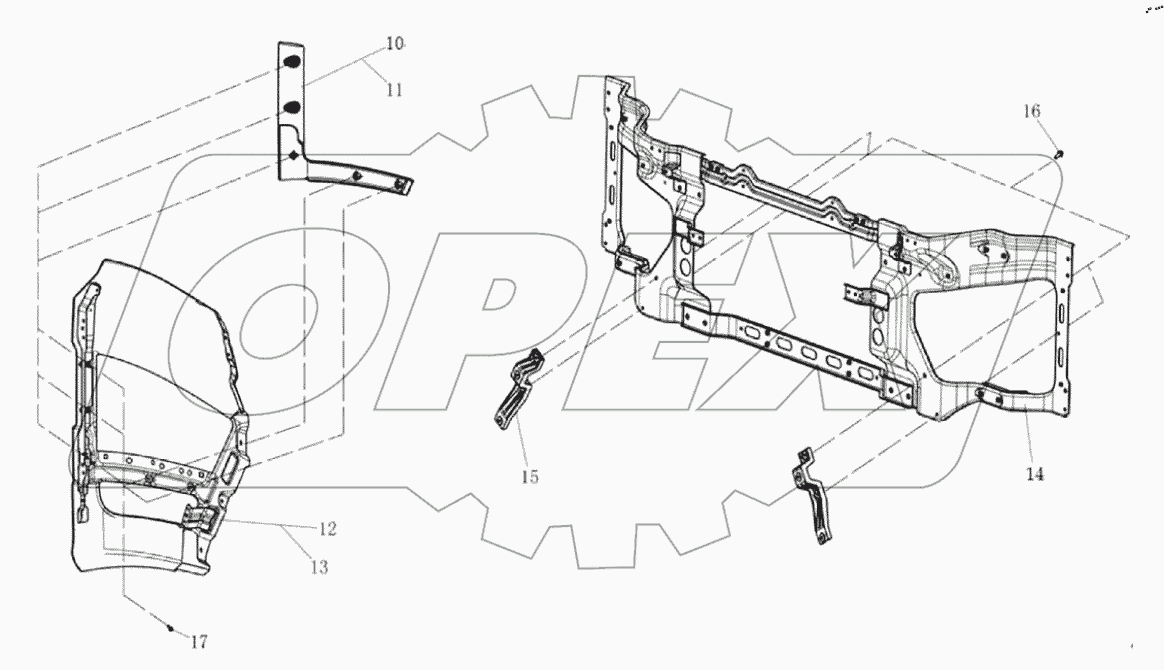  Передний бампер