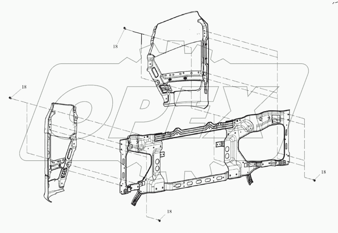  Передний бампер
