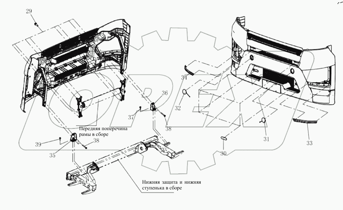  Передний бампер