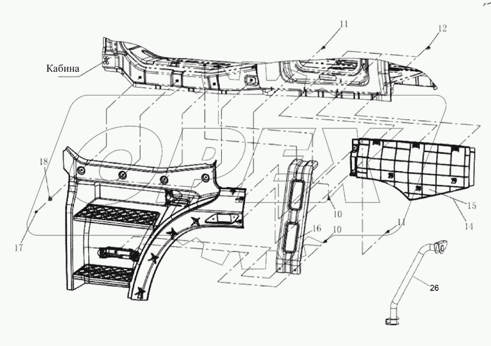  Наружная накладка — крыло