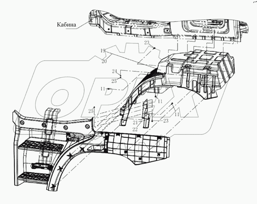  Наружная накладка — крыло