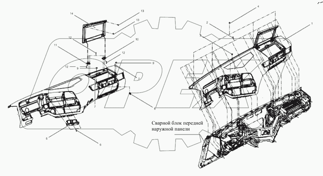  Передняя панель
