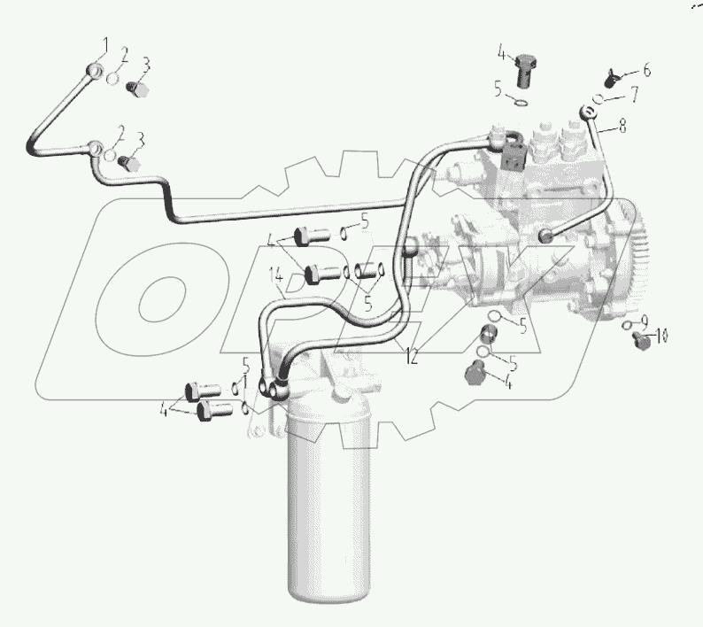  Топливопровод низкого давления