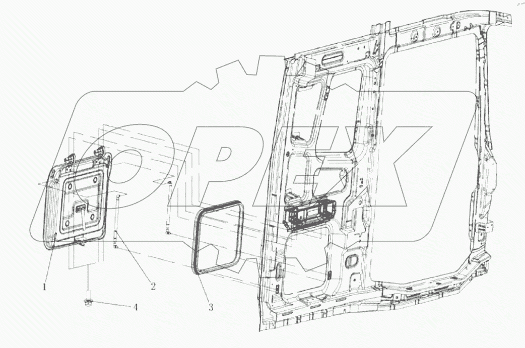  Боковое отделение кабины для инструментов
