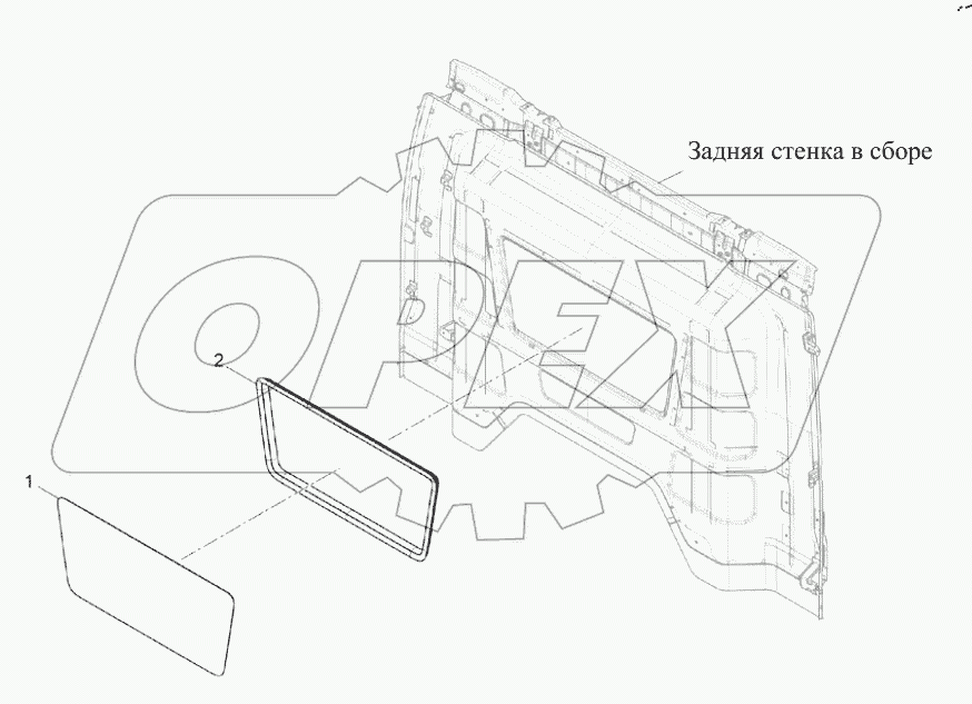  Заднее стекло