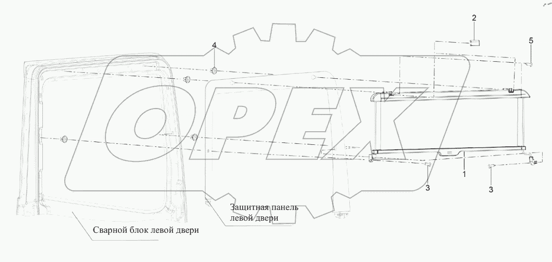  Солнцезащитный козырек левой двери