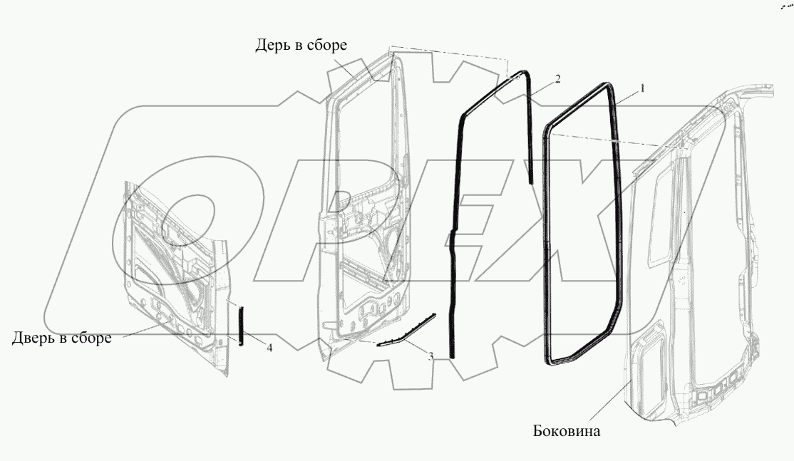  Уплотнители двери