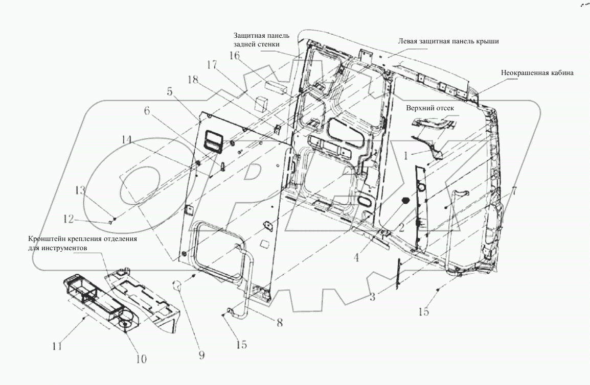  Облицовка боковины и поручень