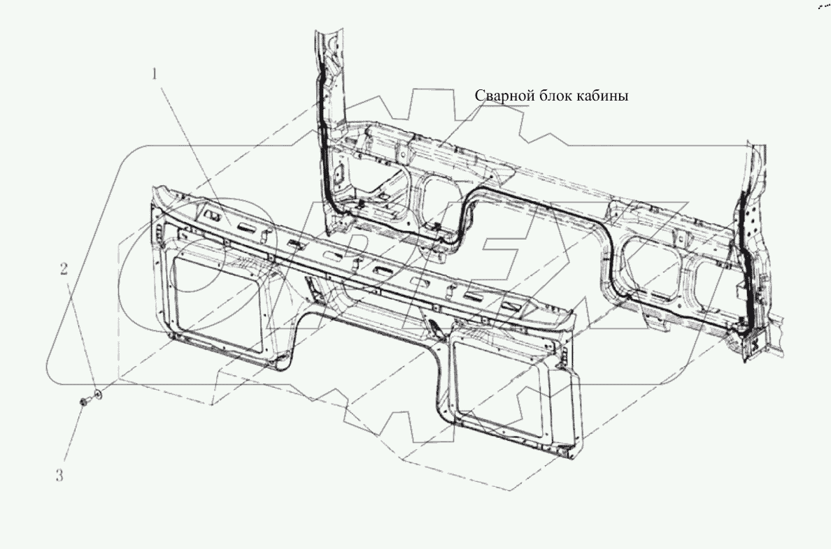  Внутренняя панель передней стенки