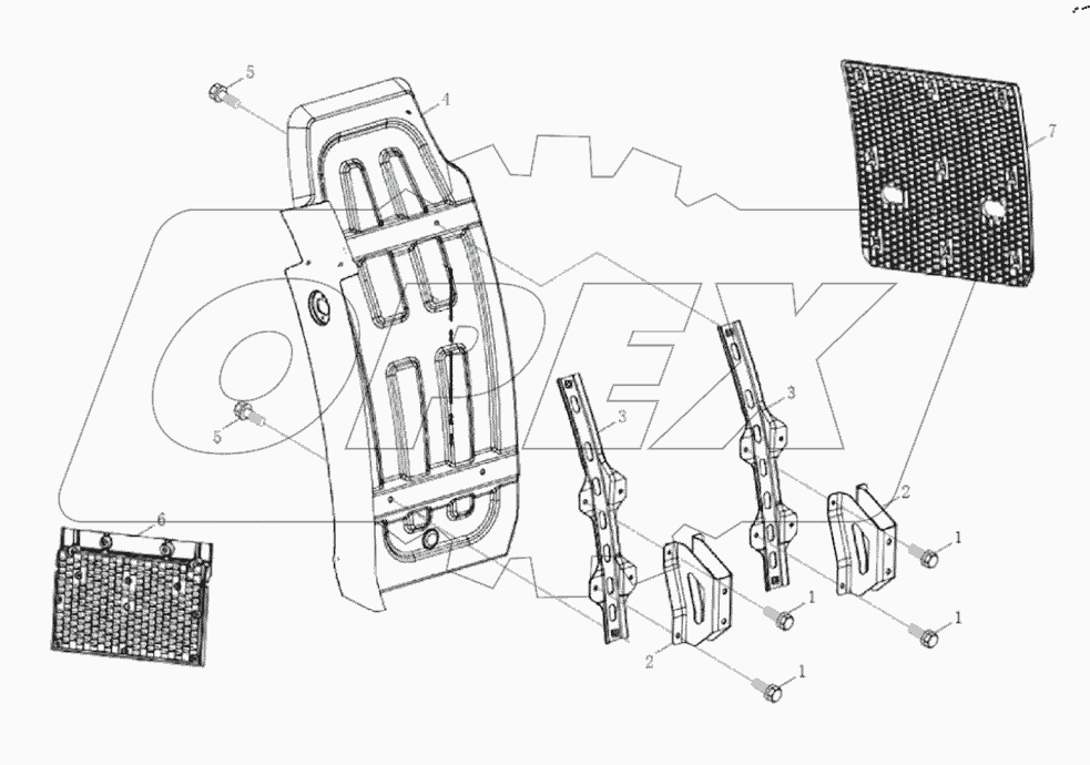  Левое заднее крыло