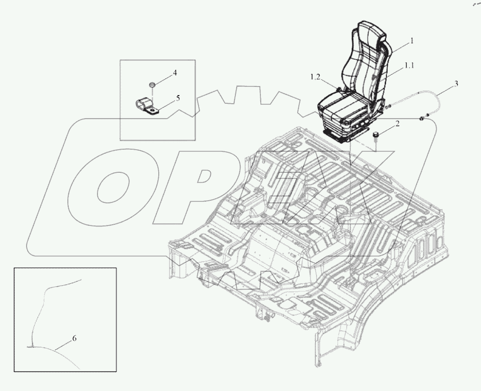  Сиденье водителя