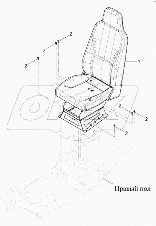  Сиденье переднего пассажира