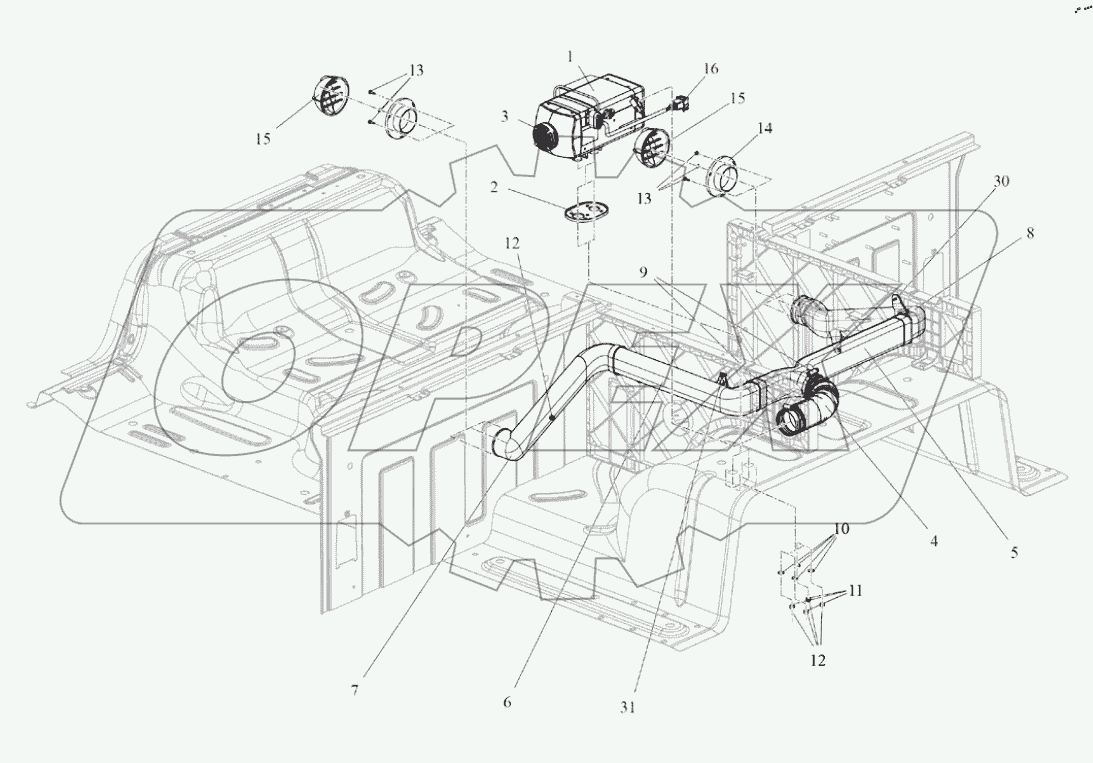  Автономный отопитель (кабина)
