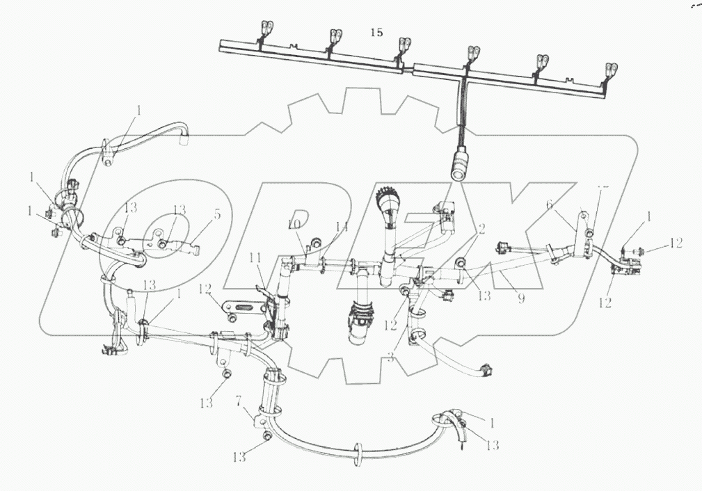  Жгут проводов двигателя