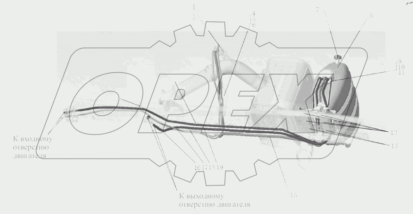  Бак и трубопровод мочевины (1)