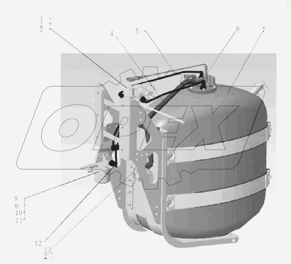  Бак и трубопровод мочевины (2)